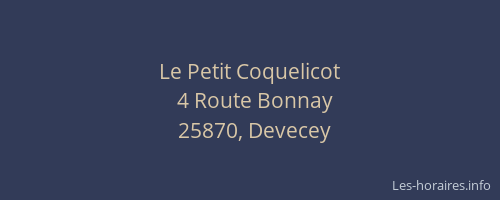 Le Petit Coquelicot