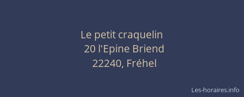 Le petit craquelin