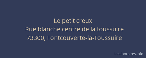 Le petit creux