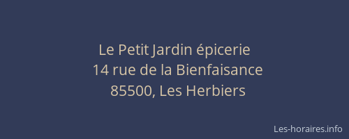 Le Petit Jardin épicerie