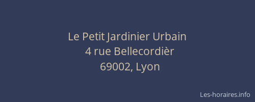 Le Petit Jardinier Urbain