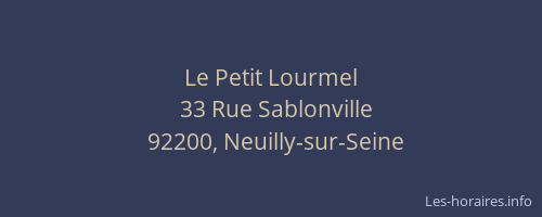 Le Petit Lourmel