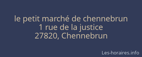 le petit marché de chennebrun