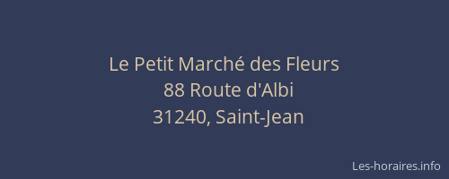 Le Petit Marché des Fleurs