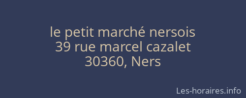 le petit marché nersois