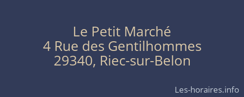 Le Petit Marché