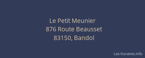 Le Petit Meunier