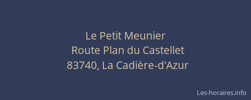 Le Petit Meunier