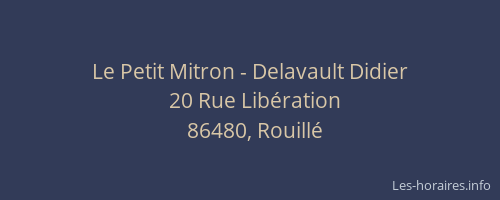 Le Petit Mitron - Delavault Didier