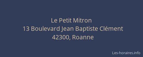 Le Petit Mitron