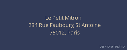 Le Petit Mitron