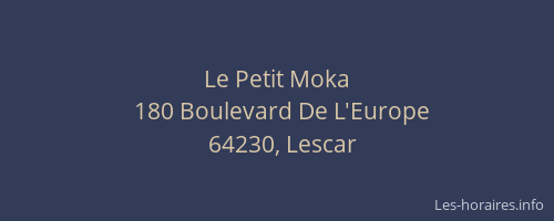Le Petit Moka