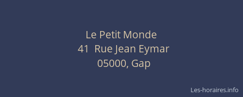 Le Petit Monde