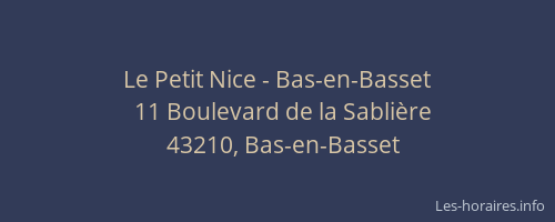 Le Petit Nice - Bas-en-Basset