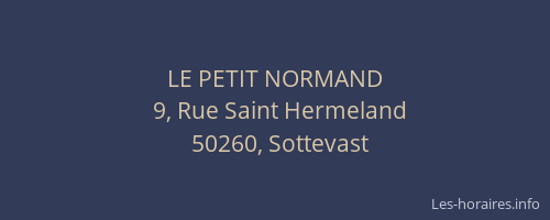 LE PETIT NORMAND