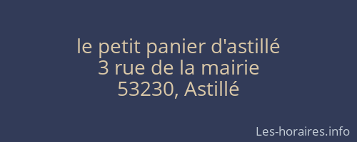 le petit panier d'astillé