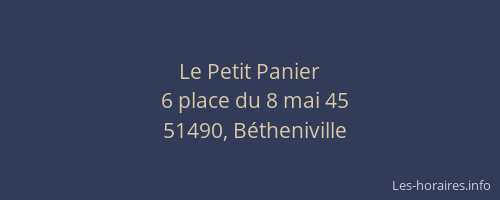 Le Petit Panier