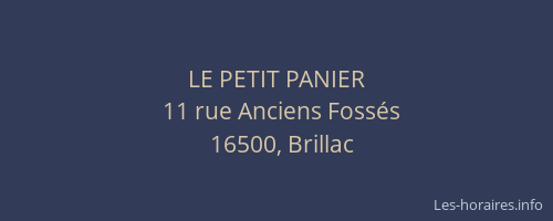 LE PETIT PANIER