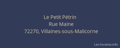 Le Petit P&eacute;trin