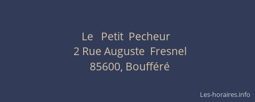 Le   Petit  Pecheur 