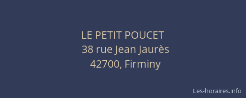 LE PETIT POUCET