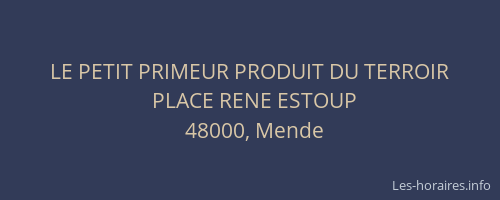 LE PETIT PRIMEUR PRODUIT DU TERROIR