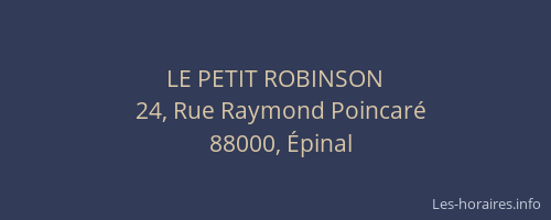 LE PETIT ROBINSON