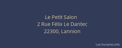 Le Petit Salon