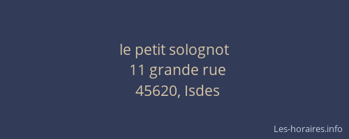 le petit solognot