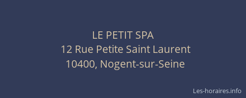 LE PETIT SPA
