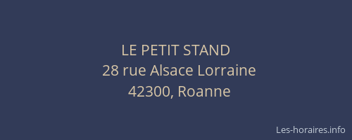 LE PETIT STAND