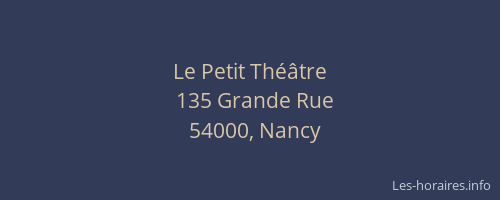 Le Petit Théâtre