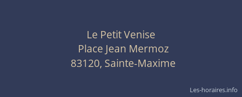 Le Petit Venise