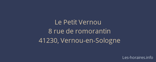 Le Petit Vernou