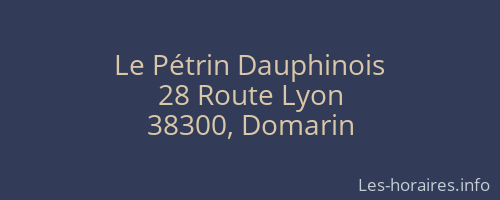 Le Pétrin Dauphinois