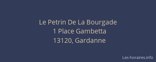 Le Petrin De La Bourgade