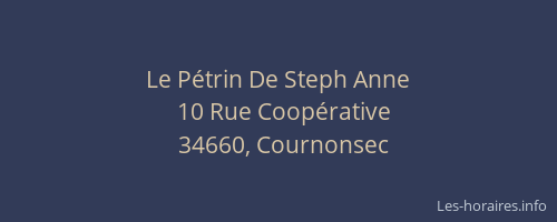 Le Pétrin De Steph Anne