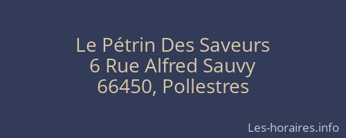 Le Pétrin Des Saveurs