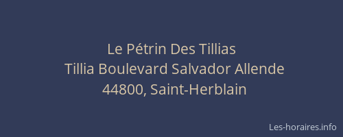 Le Pétrin Des Tillias