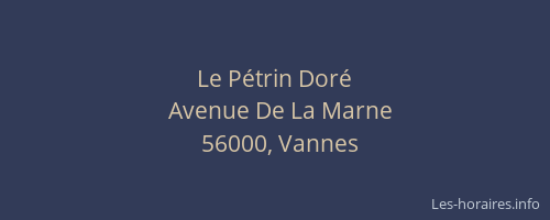 Le Pétrin Doré