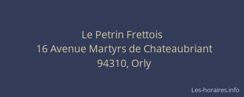 Le Petrin Frettois