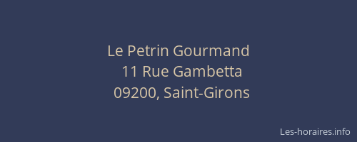 Le Petrin Gourmand