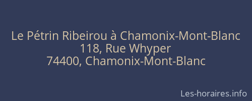 Le Pétrin Ribeirou à Chamonix-Mont-Blanc