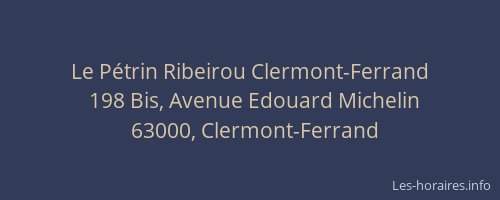 Le Pétrin Ribeirou Clermont-Ferrand