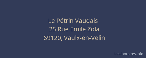 Le Pétrin Vaudais