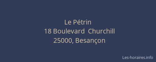 Le Pétrin