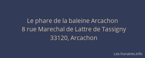 Le phare de la baleine Arcachon