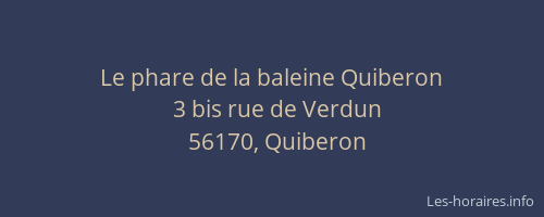Le phare de la baleine Quiberon
