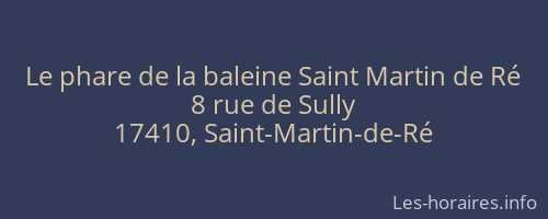 Le phare de la baleine Saint Martin de Ré