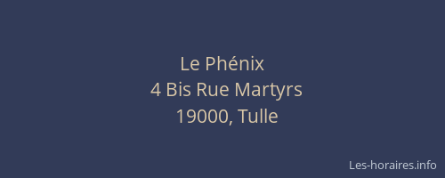 Le Ph&eacute;nix